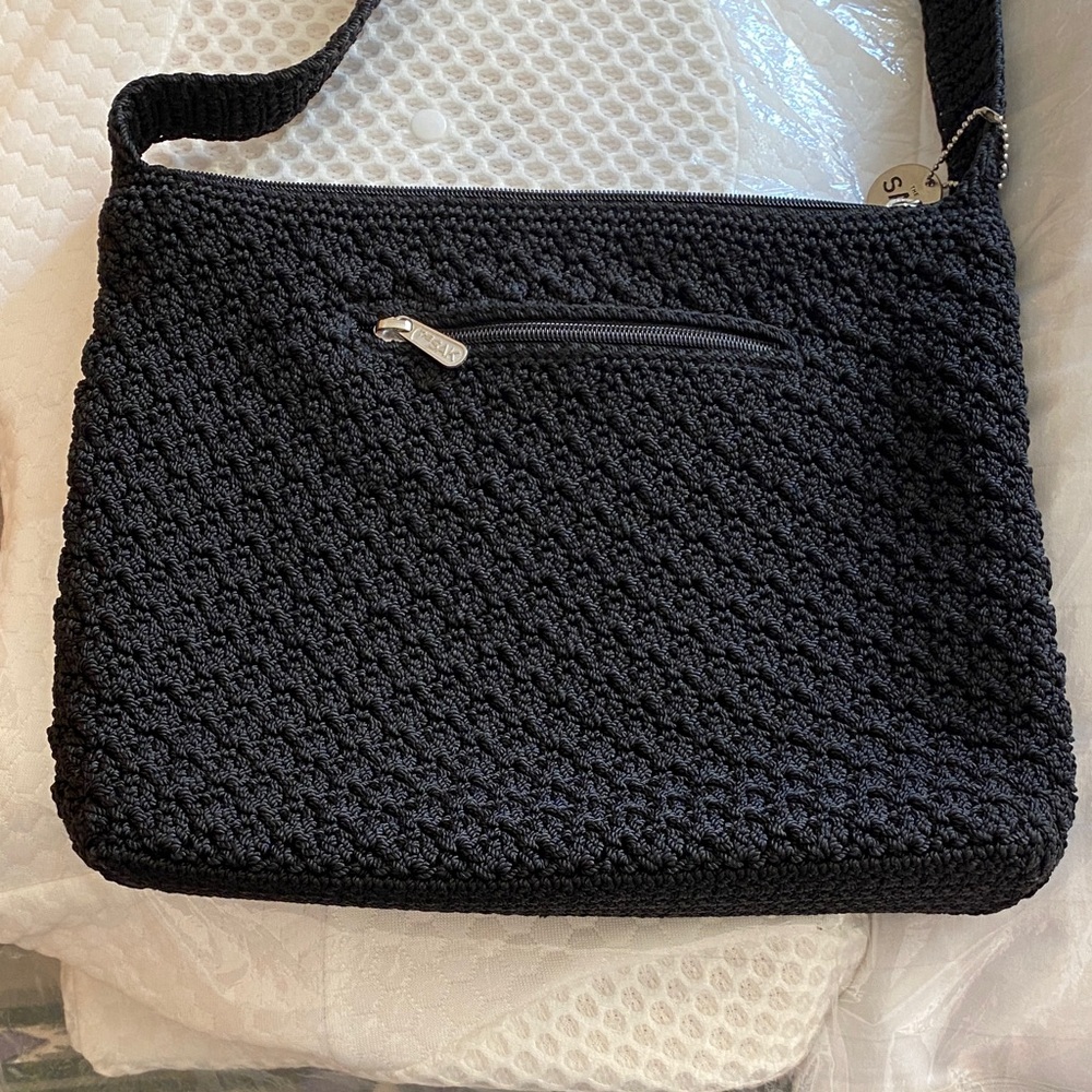The Sak Black Textured Shoulder Bag